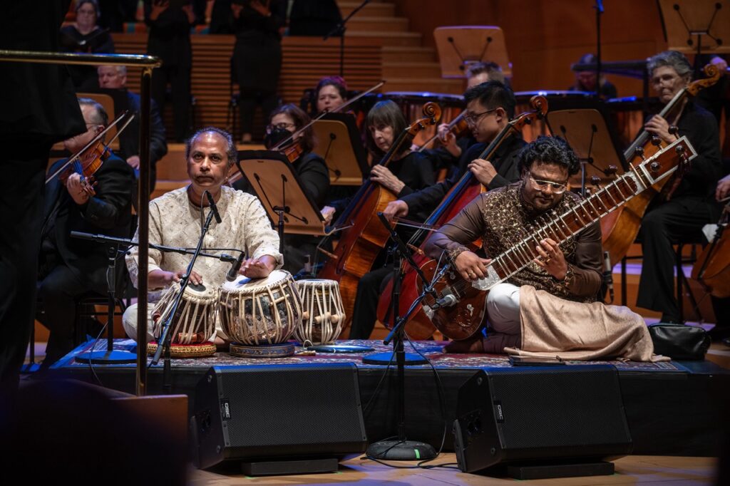 Press Rajib Karmakar People's World sitarrajib sitar player los angeles reena esmail walt disney concert hall global musician la master chorale la philharmonic