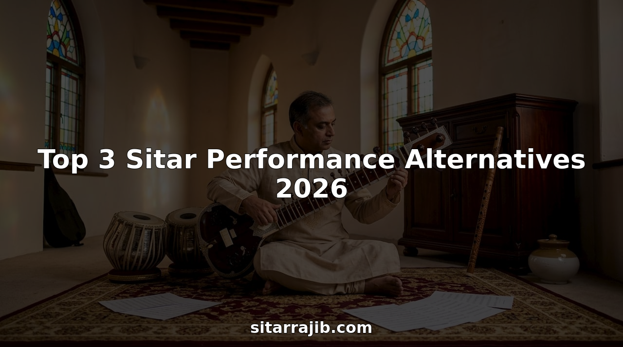 Rajib Karmakar sitarrajib Top 3 Sitar Performance Alternatives 2026 1 Musician tuning sitar in traditional Indian music room