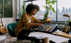 Rajib Karmakar sitarrajib What Is Cross-Genre Music Fusion? A Clear Guide 9 Producer blending music in home studio