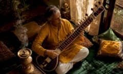Rajib Karmakar sitarrajib The Sitar's Role in Meditation Music: A Clear Guide 10 Man playing sitar in meditation room