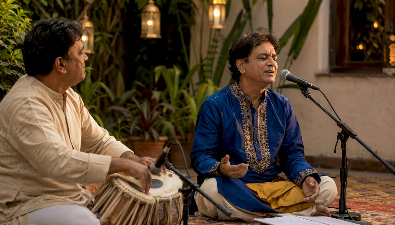 Rajib Karmakar sitarrajib What Is a Bandish in Music? A Clear Guide 1 Classical vocalist performing with tabla player
