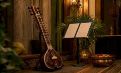 Rajib Karmakar sitarrajib The Entertainment Sourcing Process: A Practical Guide 3 Backstage sitar ready for performance