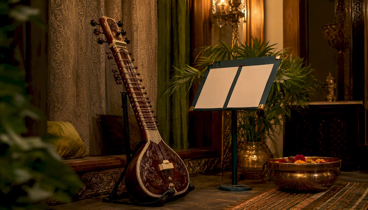 Rajib Karmakar sitarrajib The Entertainment Sourcing Process: A Practical Guide 1 Backstage sitar ready for performance