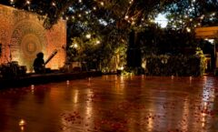 Wedding venue with live band and DJ setups