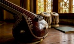 Rajib Karmakar sitarrajib The Role of the Drone in Indian Classical Music 2 Close-up of tanpura strings vibrating