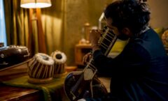 Rajib Karmakar sitarrajib The Common Mistakes Filmmakers Make With World Music 1 Musician tuning sitar in film scoring studio