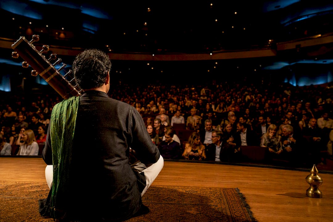 Rajib Karmakar sitarrajib Evidence Based Audience Engagement in Concerts: Checklist + Sitar 1 Sitarist scanning audience before concert